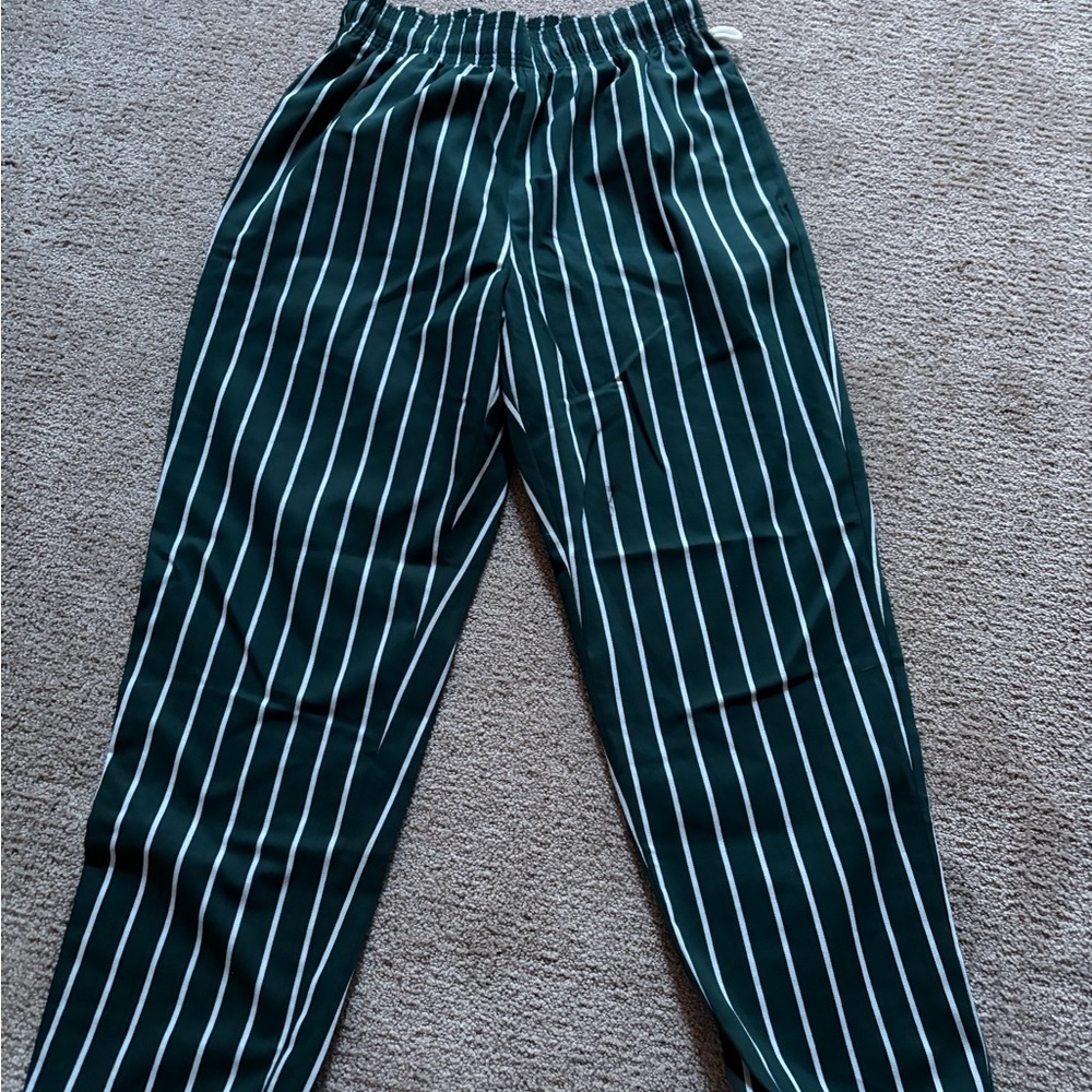 Green Striped Men's Pants